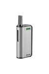 Ooze Duplex Dual Extract Vaporizer in Silver, front view, battery-powered for concentrates