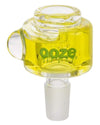 Ooze Glyco Freezeable Glass Bowl in Mellow Yellow, 14mm Joint, for Dry Herbs - Front View