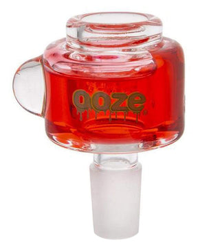 Ooze Glyco Freezeable Glass Bowl in Scarlet, Thick Borosilicate, 14mm Joint