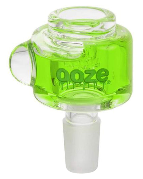 Ooze Glyco Freezeable Glass Bowl in Slime Green, 14mm joint, for Dry Herbs, Front View