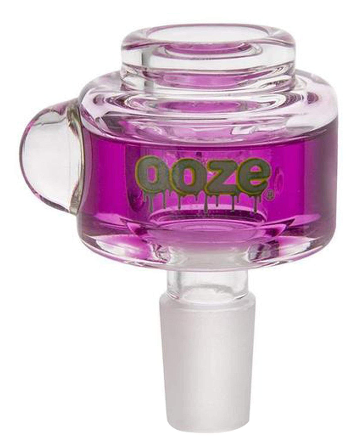 Ooze Glyco Freezeable Glass Bowl in Ultra Purple for Dry Herbs, Heavy Wall Side View