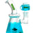 Ooze Glyco Glycerin Chilled Water Pipe in Aqua Teal, Beaker Design with Showerhead Percolator