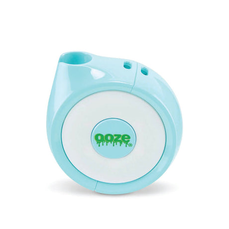Ooze Movez Teal Wireless Speaker with 510 Vape Battery, 650mAh, Front View on White Background
