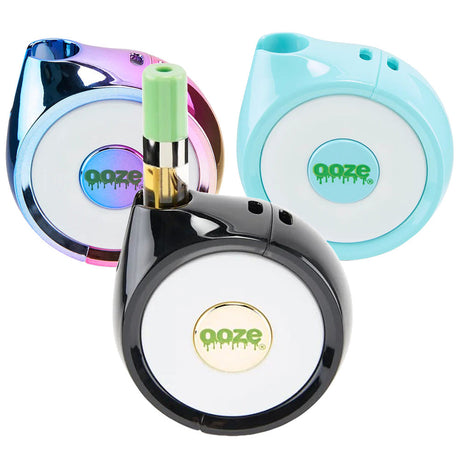Ooze Movez Wireless Speaker Vape Batteries in various colors with 650mAh capacity, front view