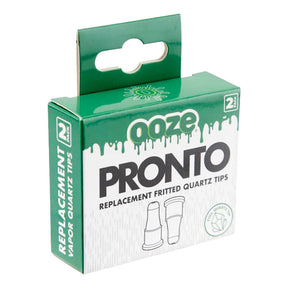 Ooze Pronto 2pc Pack Fritted Quartz Replacement Tips for Concentrates - Front View