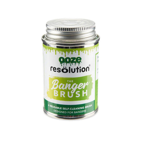 Ooze Resolution Banger Brush 10pc display, front view on white background, for cleaning dab rigs