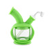 Ooze Silicone Kettle Bubbler in Green - Front View with 45 Degree Joint for Concentrates