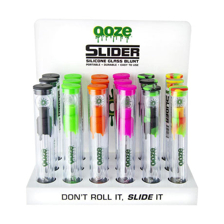 Ooze Slider Glass Blunts 24 Pack Display, Portable Borosilicate Hand Pipes