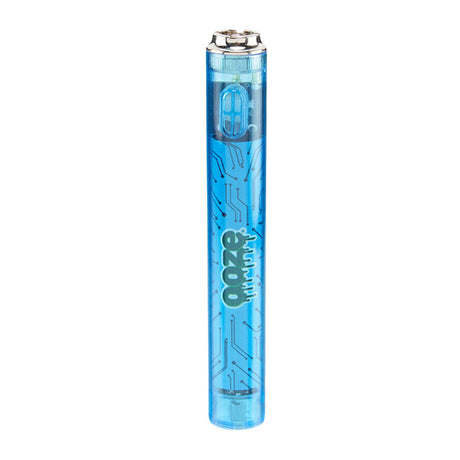 Ooze Slim Clear Series 510 Vape Battery in blue with 400mAh power - Front View
