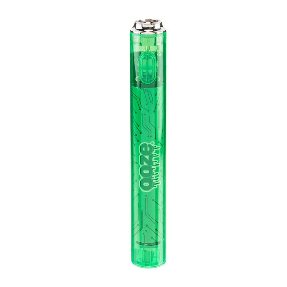 Ooze Slim Clear 510 Vape Battery - 400mAh front view on seamless white background