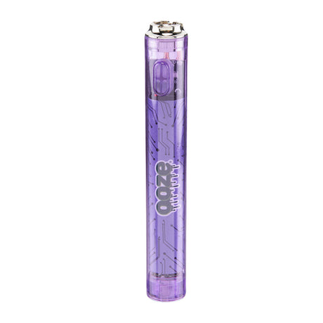 Ooze Slim Clear Series 510 Vape Battery in Purple - 400mAh Front View