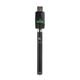 Ooze Slim Twist Vape Battery with USB Charger in Black, 510 Thread, Front View