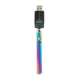 Ooze Slim Twist Battery in Rainbow with USB Charger, 510 Thread for Vaporizers, Front View