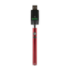 Ooze Slim Twist Battery in Red with USB Charger, 510 Thread, Front View