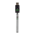 Ooze Slim Twist Battery in Silver with USB Charger, 510 Thread for Vaporizers, Front View