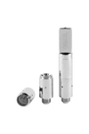 Ooze Slim Twist Pro Wax Atomizer Tank in Chrome, Quartz Glass, ideal for concentrates