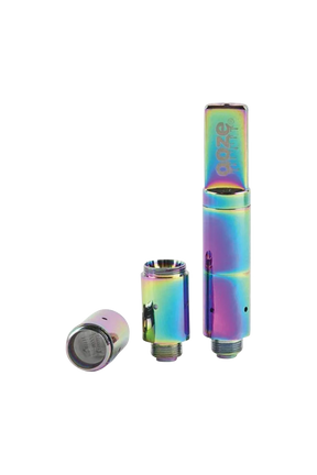 Ooze Slim Twist Pro Wax Atomizer Tank in Rainbow variant, Quartz material, for concentrates