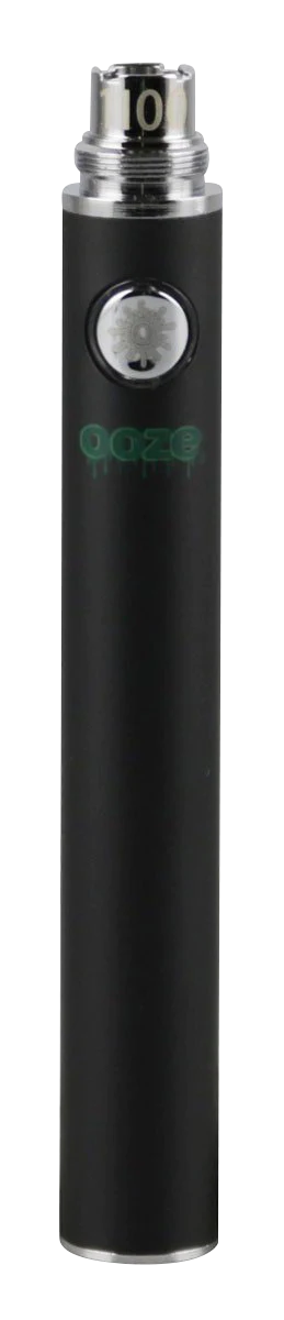 Ooze Standard 1100mAh 510 Threaded Battery - Black, Front View, for Vaporizers