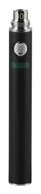 Ooze Standard 1100mAh 510 Threaded Battery - Black, Front View, for Vaporizers