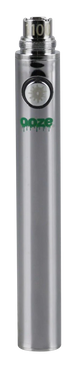Ooze Standard 1100mAh 510 Threaded Battery in Silver, Front View, for Vaporizers - 5 Pack