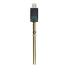 Ooze Twist Slim 510 Battery 2.0 in Gold with Charger, 320mAh capacity, front view on white background