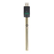 Ooze Twist Slim 510 Battery 2.0 in Gold with Charger, 320mAh capacity, front view on white background