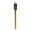 Ooze Twist Slim 510 Battery 2.0 in Orange with Charger, Front View on White Background