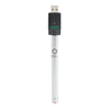 Ooze Twist Slim 510 Battery 2.0 in Pearl White with Charger, front view on seamless white background