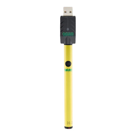 Ooze Twist Slim 510 Battery 2.0 in Yellow with Charger, 320mAh - Front View