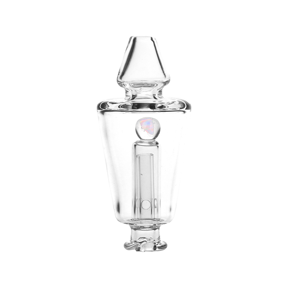 Opal marble bubbler attachment for the Puffco Pivot, 3 inch borosilicate glass with a dome percolator