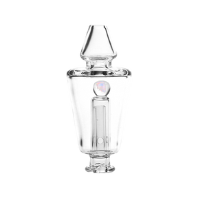 Opal marble bubbler attachment for the Puffco Pivot, 3 inch borosilicate glass with a dome percolator