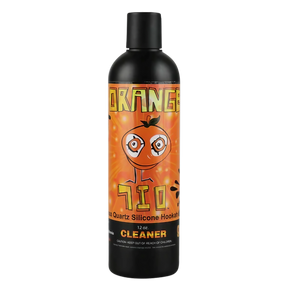 Orange Chronic 710 Cleaner 12oz bottle, organic & natural bong cleaning solution, front view