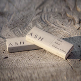 Ash Organic Rolling Papers, Medium Size, 24 Pack Box on Wooden Surface