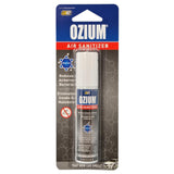 Ozium 0.8oz Air Sanitizer in New Car Scent in Packaging, Front View, Eliminates Smoke and Odors
