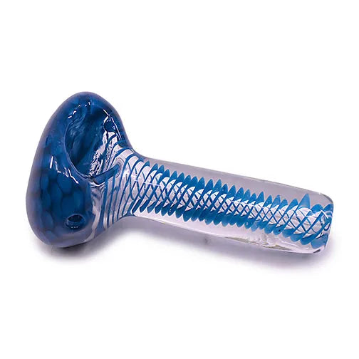 3.5" Blue Dual Wall Glass Hand Pipe