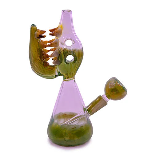8" Little Dino Glass Bubbler