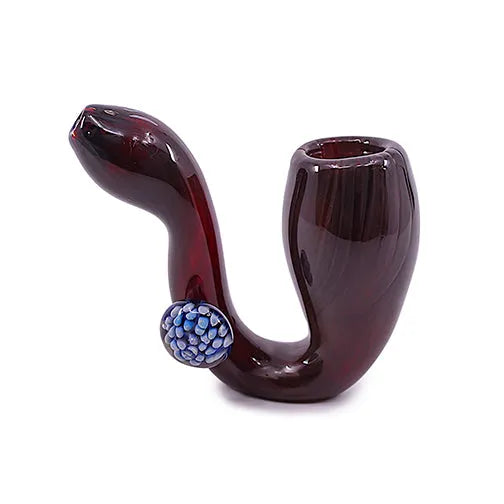 4" Sherlock w/ Marble Glass Hand Pipe