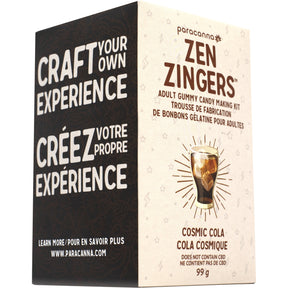 Paracanna Zen Zingers DIY Gummy Candy Kit in Cosmic Cola flavor, front view on white background