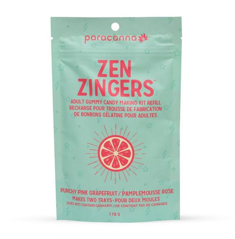 Paracanna Zen Zingers Refill Pack in Punch Pink Grapefruit Flavor for CBD Edibles