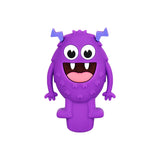 Eyce Party Monster Silicone Hand Pipe in Purple, 3" Length, Front View on White Background