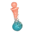Pastel Ombre Textured Glass Hand Pipe with Marbles, Compact 4.5" Spoon Design