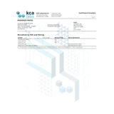 Certificate of Analysis for PAX ERA D8 Pods with test results displayed