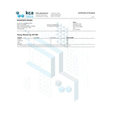 Certificate of Analysis for PAX ERA D8 Pods displaying lab test results