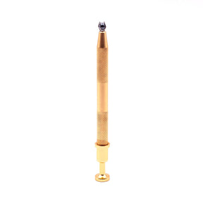 The Stash Shack Gold Pearl Grabber Tool for Concentrates, Front View on Seamless White Background