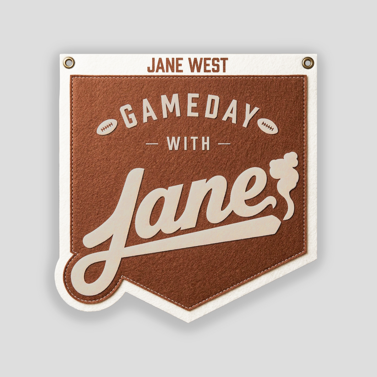 Gameday With Jane Football Pennant