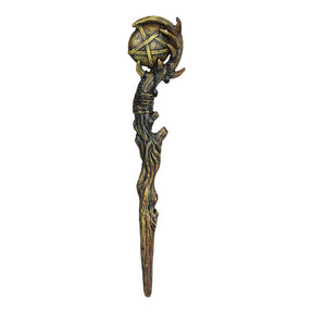 Pentagram Magic Wand, Polyresin and Wood, 9.25" Length, Novelty Home Decor
