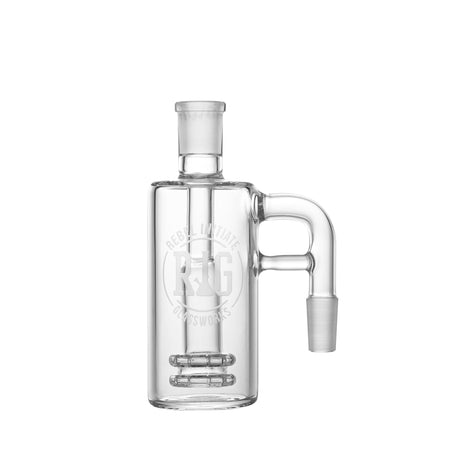 REBEL INITIATE GLASSWORKS Perc Ash Catcher 90 - Clear Glass - Front View