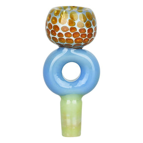 Perfect Portal Honeycomb Herb Slide 14mm, clear borosilicate glass with honeycomb pattern