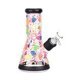 Phantasmagoric Glow In The Dark Glass Beaker Water Pipe | 8" | 14mm F | Designs Vary