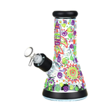 Phantasmagoric Glow In The Dark Glass Beaker Water Pipe | 8" | 14mm F | Designs Vary